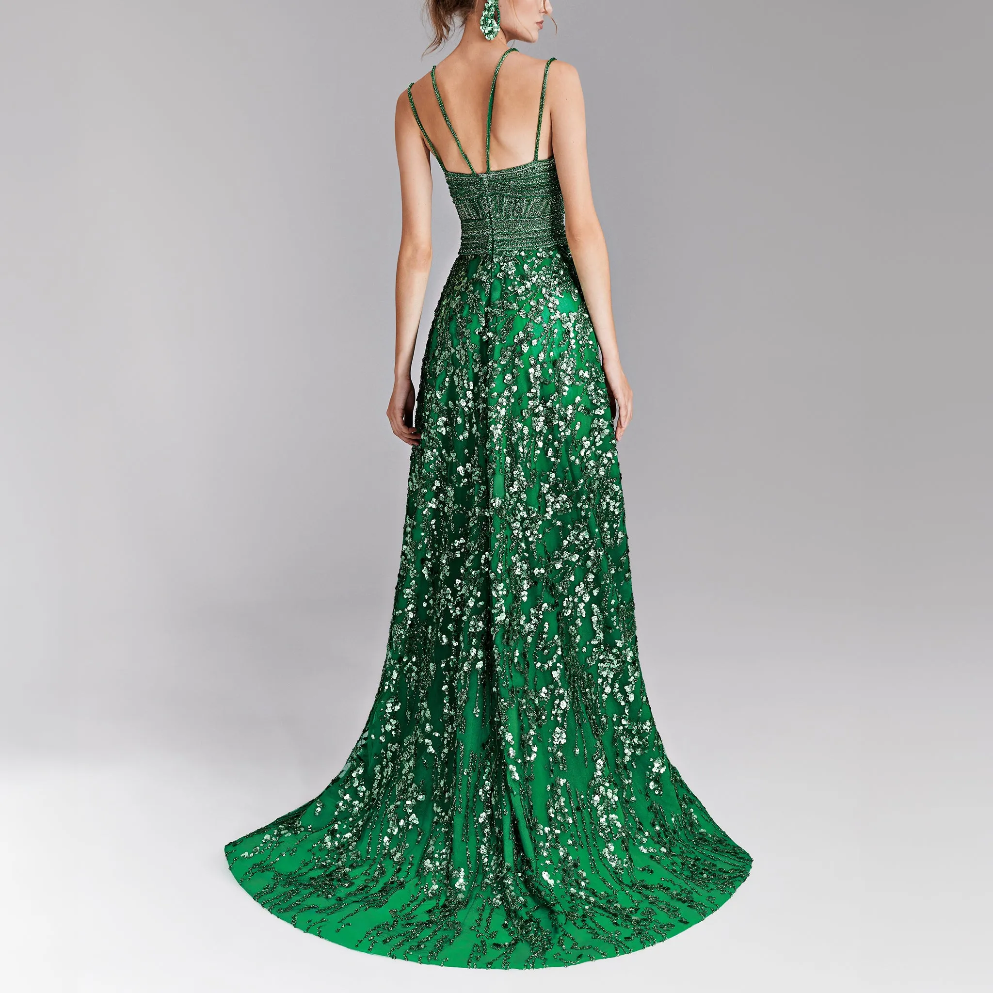 A-Shape Green Dress