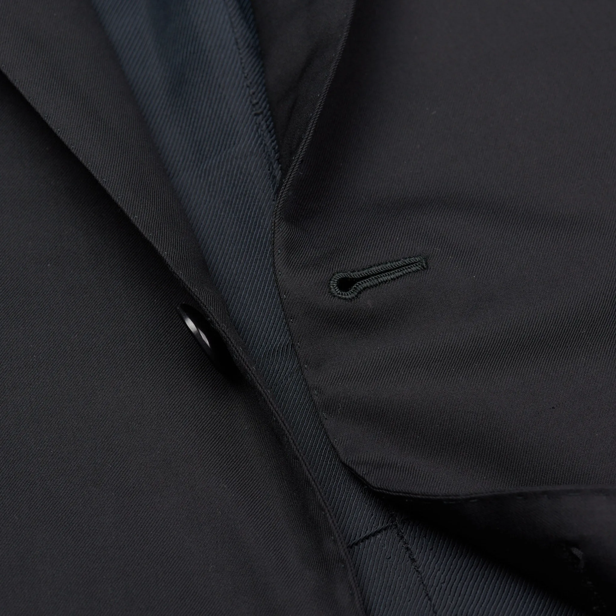 CESARE ATTOLINI Napoli Handmade Black Wool Super 160’s Jacket EU 52 US 42