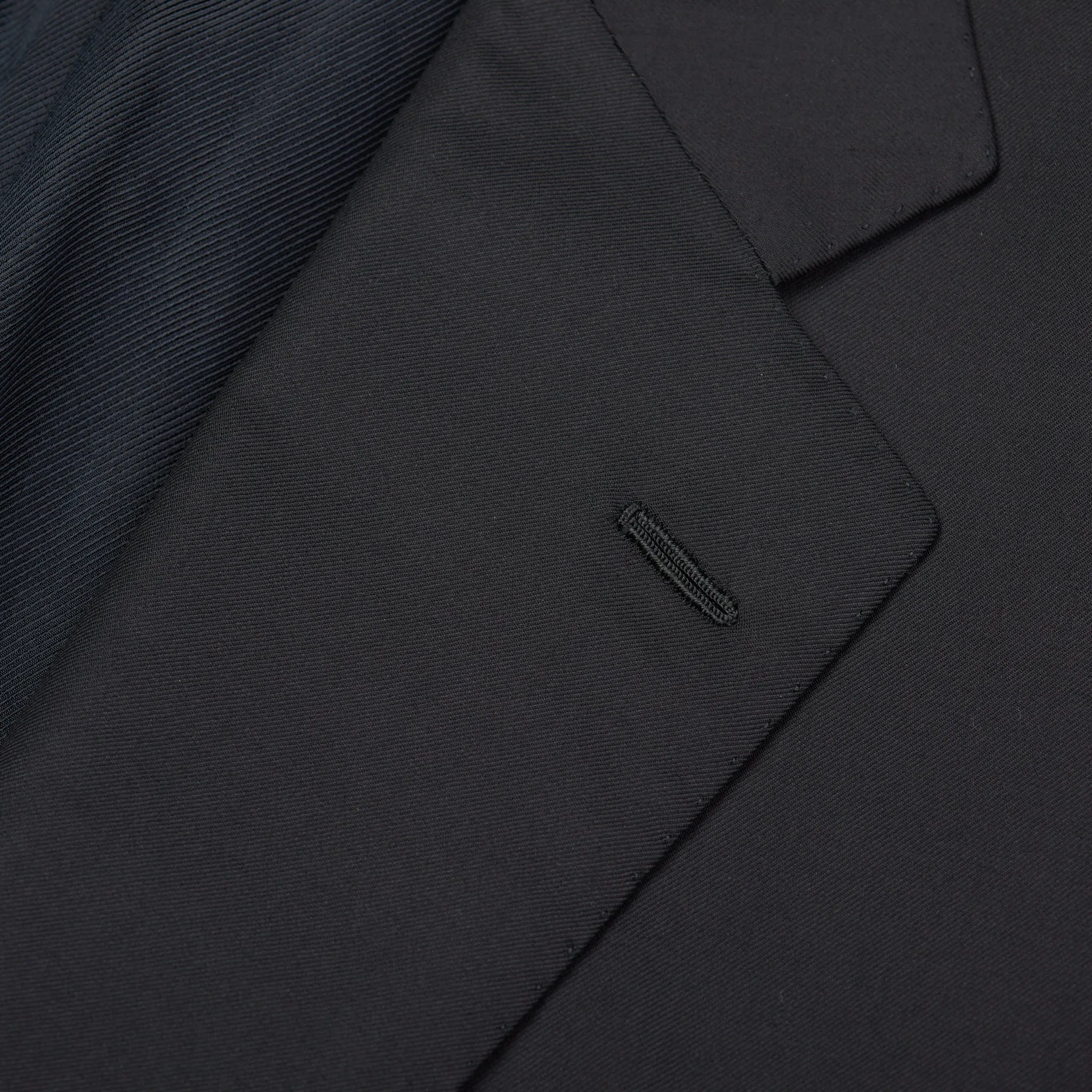 CESARE ATTOLINI Napoli Handmade Black Wool Super 160’s Jacket EU 52 US 42