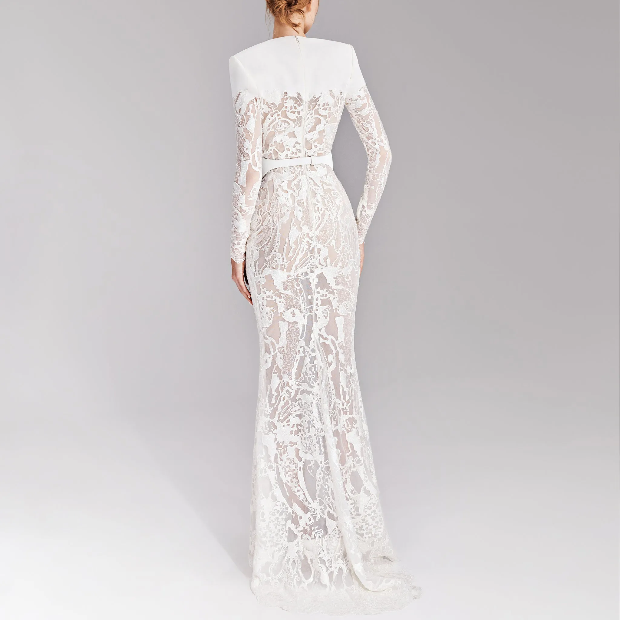 Fully Embroidered Long Dress