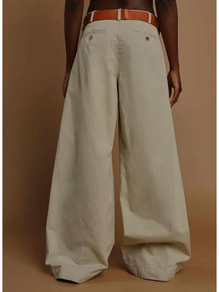 Jejia Wide Leg Trousers in Biscuit