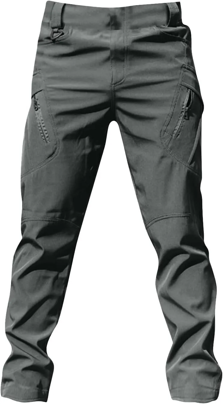 Mens Outdoor Hiking Pants Tactical Military Cargo Pants Slim Fit Waterproof Pant Quick Dry Sweatpants Multi Pockets