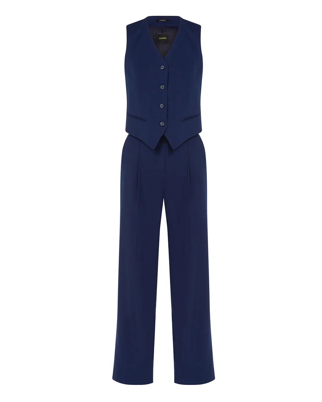 Navy Blue Three-Piece Suit  Contemporary Power Dressing with a Touch of Elegance Online UAE