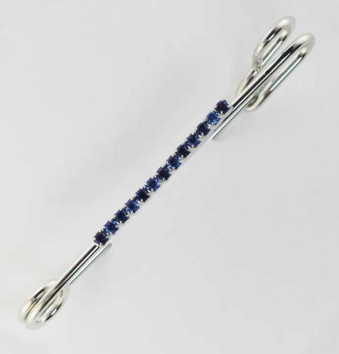 Sapphire/Capri Blue Rhinestone Strip Stock Pin