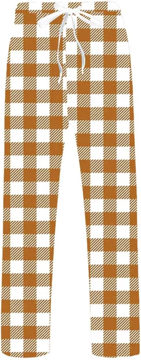 Sweatpants for Men Tapered Fashion Men's Casual Plaid Loose Sports Plaid Pajama Pants Pants Lightweight Workout