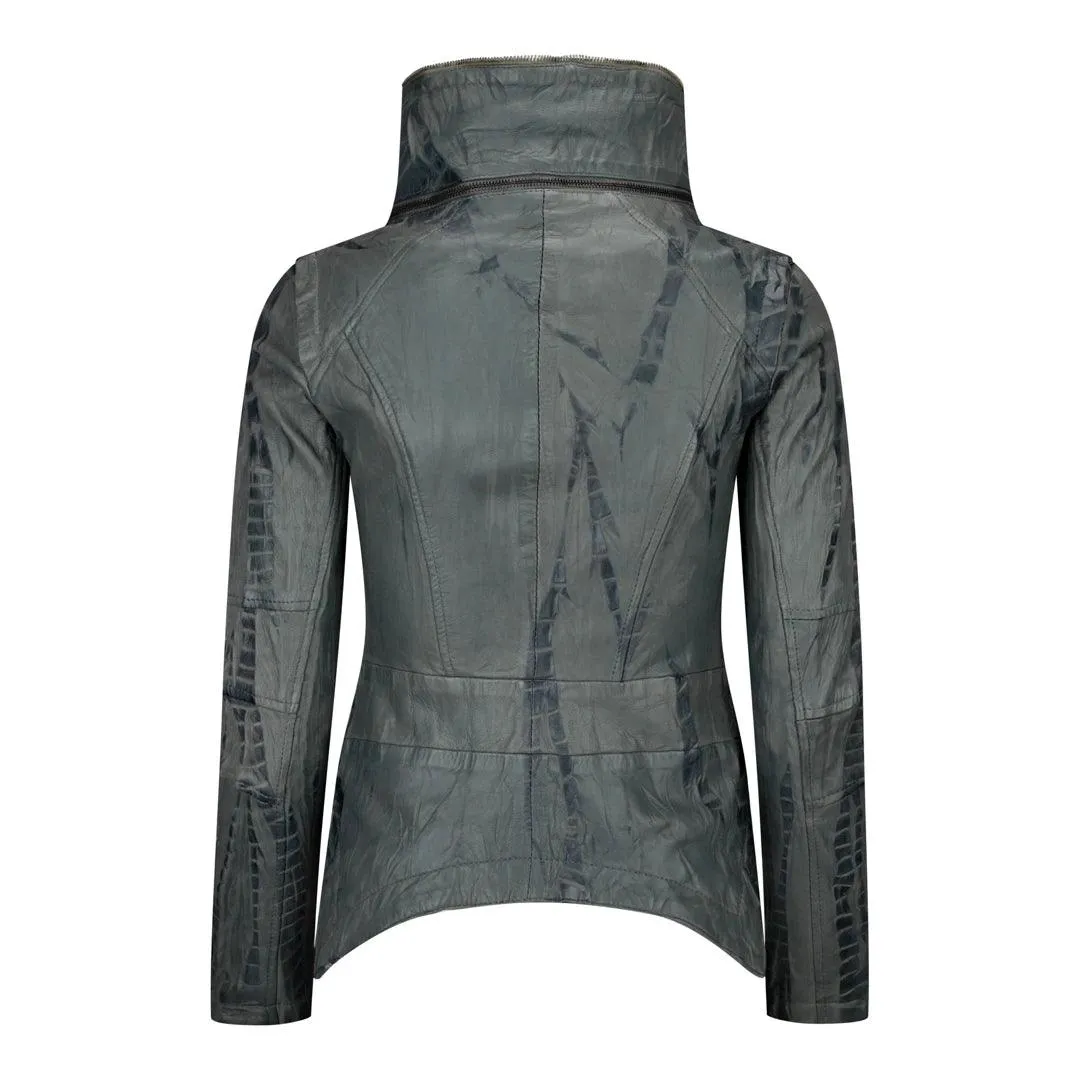 Womens Ladies Girls Soft Black Real Leather Racing Biker Style Jacket