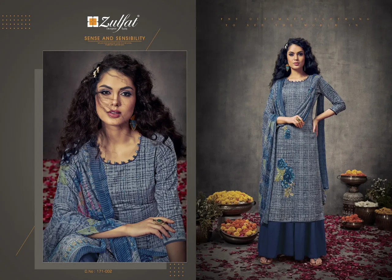 Zufat Presents Summer Bonanza Cotton Digital Designer Salwar Suit