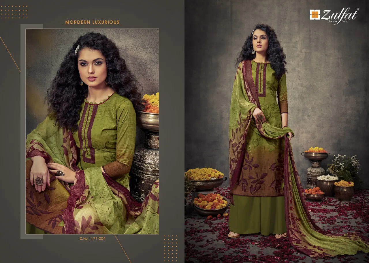 Zufat Presents Summer Bonanza Cotton Digital Designer Salwar Suit