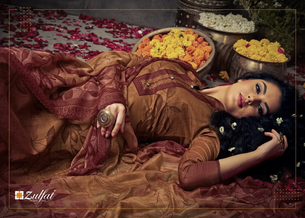 Zufat Presents Summer Bonanza Cotton Digital Designer Salwar Suit