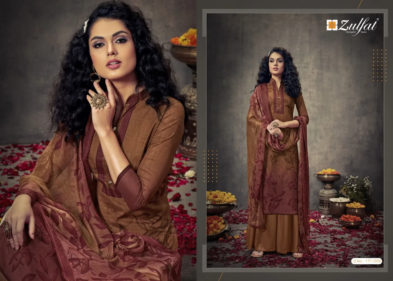 Zufat Presents Summer Bonanza Cotton Digital Designer Salwar Suit