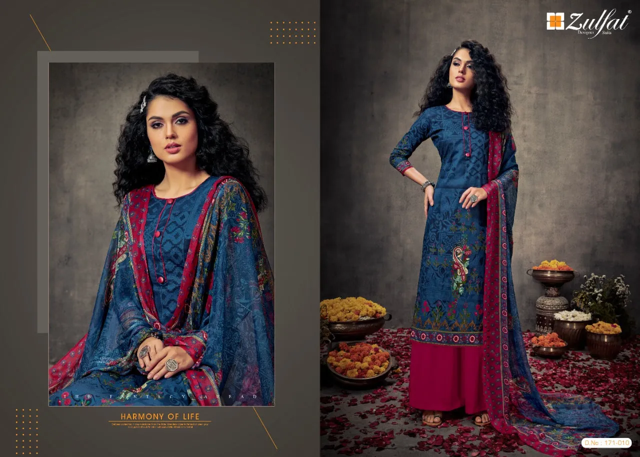 Zufat Presents Summer Bonanza Cotton Digital Designer Salwar Suit
