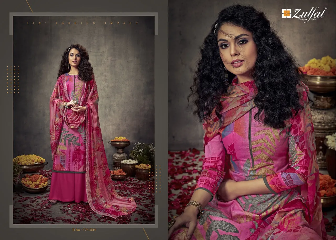 Zufat Presents Summer Bonanza Cotton Digital Designer Salwar Suit